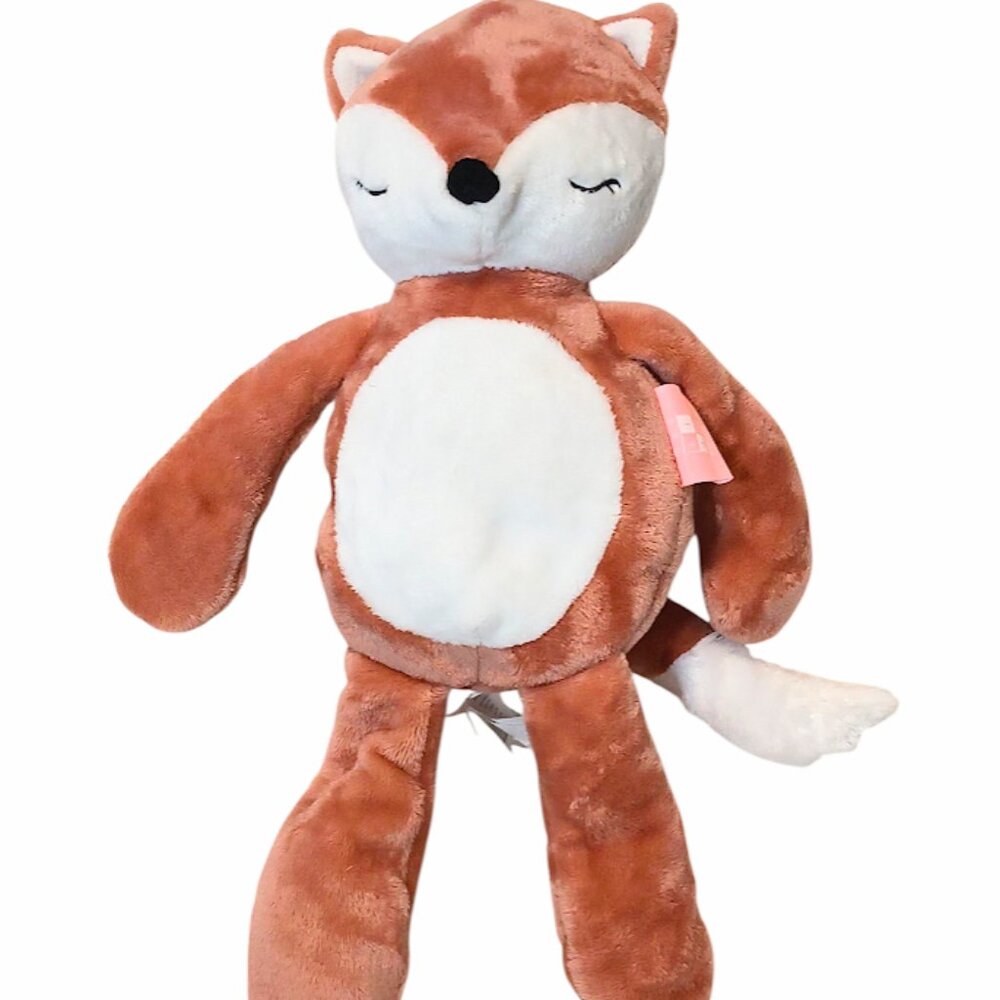 2021 Max Studio Max Kids Orange Sleeping Fox Stuffed Plush Toy 17"